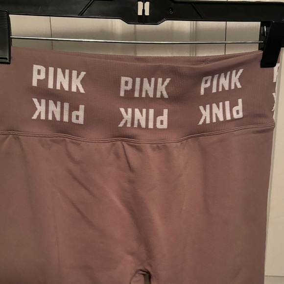 PINK Victoria's Secret Mauve Leggings with Logo - Picture 2 of 3